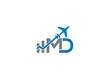 © motiurlencer - MD modern travel logo design with vector icon template