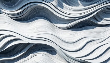 Poster - Abstract gray wavy stripes, interlacing like seaweed in daylight , sea, light