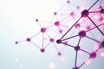 Poster - Abstract network of interconnected nodes on white background, communication, data, abstract