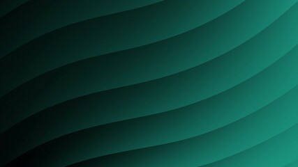 Poster - An abstract green background with smooth, wavy, layered lines creating a sense of depth and texture, Abstract texture Gradient motion Background.
