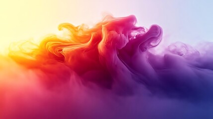 Poster - Colorful ink swirls, abstract art