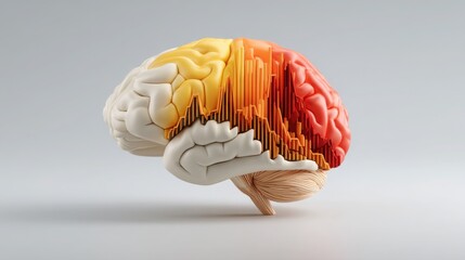 Poster - Human brain representing intelligence and cognitive processing in economic forecasting and decision making