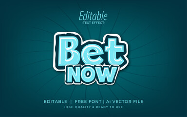 Poster - shiny text effect. bet now for prize game