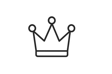 Poster - Simple line art crown icon design for royalty and achievement representation