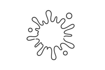 Fototapete - Creative splash design representing fluidity and movement in a minimalist style suitable for various applications and uses