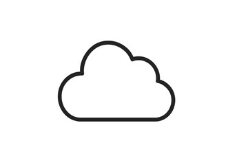 Fototapete - Simple vector icon of a cloud in minimalist design, suitable for various digital and graphic applications