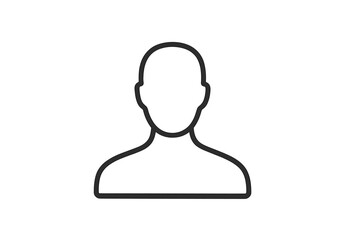 Fototapete - Simple vector icon representing a generic person silhouette for various applications such as user profiles or service identifications
