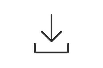 Fototapete - Download icon representing data transfer on a minimalist design with clean lines and simple shapes