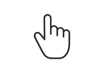 Fototapete - Vector icon of a raised hand indicating a gesture for attention or greeting in a minimalist style