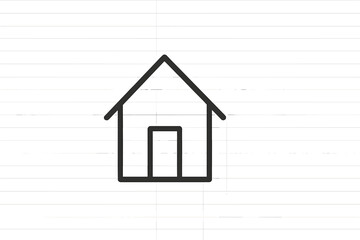 Poster - Minimalist vector icon representing a simple house design, suitable for various applications like real estate or home services