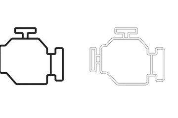 Poster - Engine icon representation showcasing the essential component of a vehicle's machinery for automotive design and diagnostics