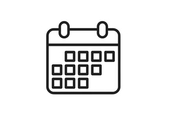 Poster - Simple vector icon representing a calendar highlighting organized days and events for scheduling and planning purposes