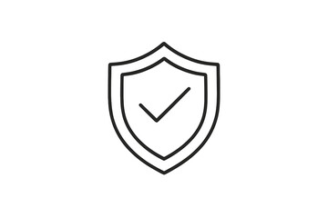 Poster - Vector icon representing security with a shield and check mark design for safety and protection purposes