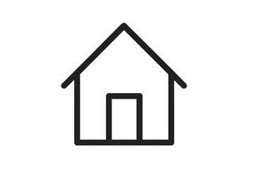 Poster - Simple vector icon of a house representing home and shelter suitable for various design applications