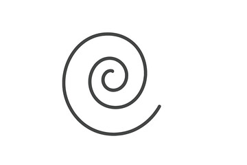 Poster - Simple vector icon of a spiral design representing growth and evolution in modern graphics