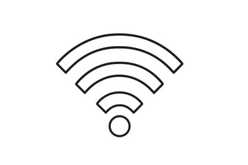 Fototapete - Stylized vector icon of wireless signal indicating strong connectivity and digital access