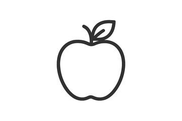 Poster - Simple vector icon of an apple representing health, education, and fresh produce for various graphics and design applications