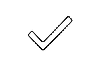 Fototapete - Vector icon representing a check mark, located in minimalist design style, suitable for various digital applications and interfaces
