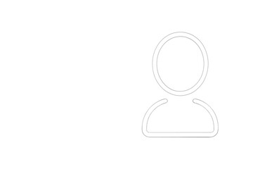 Fototapete - Vector icon representing a user profile silhouette on a plain background, suitable for various applications