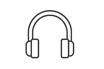 Fototapete - Stylish vector icon of headphones for audio enjoyment and music listening