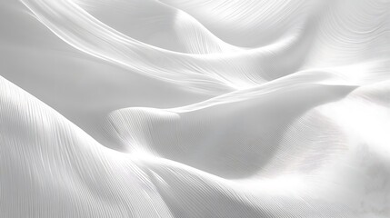 Poster - White fabric texture, soft folds, light