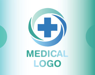 Aufkleber - A medical logo with a cross in a circle design