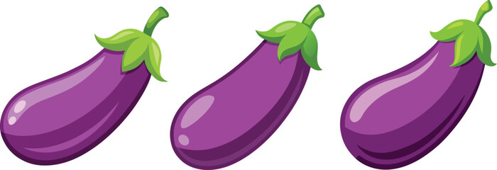 eggplant vegetable vector illustration.