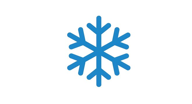 Snowflake Design on White Background - Winter Season Graphic
