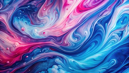 Poster - Abstract Swirling Hues of Blue, Pink, and Purple Create a Vibrant, Dreamlike Fluid Art Masterpiece