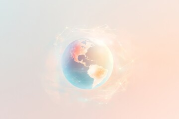 Poster - Abstract representation of ai ethics in technology and global connectivity