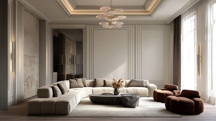 Poster - Minimalist luxury living room