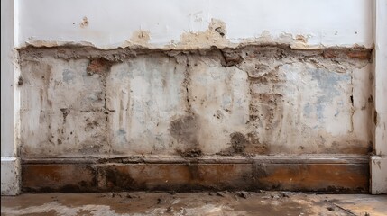 Poster - House wall damage from damp