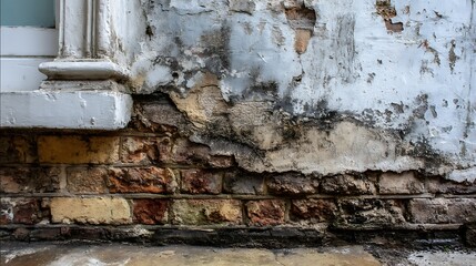 Poster - House wall damage from damp