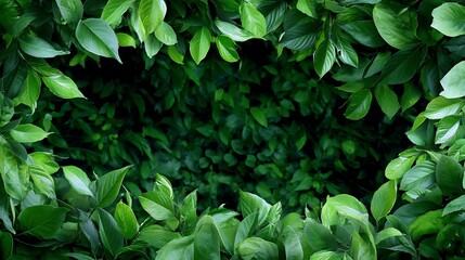 Aufkleber - Green leaves frame background
