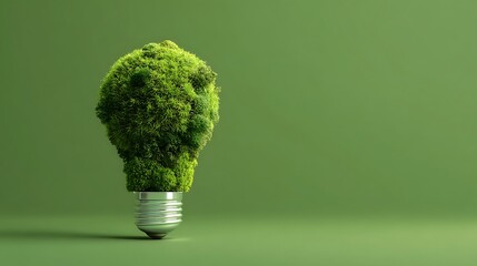 Aufkleber - Green eco friendly lightbulb, green energy concept