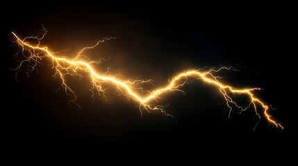 Aufkleber - Yellow electricity lightning flash isolated