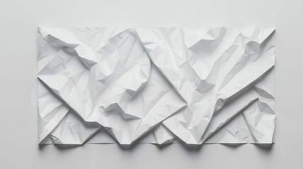 Poster - Geometric paper art installation featuring crisp, angular folds and subtle shadows and highlights.