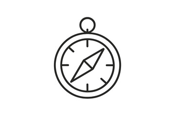 Poster - Vector icon of a compass symbolizing exploration and navigation in outdoor adventures