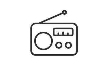 Poster - Vintage radio icon design suitable for music, broadcasting, or retro themes in digital art and technology