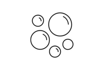 Aufkleber - Vector icon of floating bubbles in various sizes with a minimalistic design for digital use in web and graphic projects