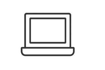 Fototapete - Minimalist vector icon of a laptop showcasing a simple design suitable for digital applications