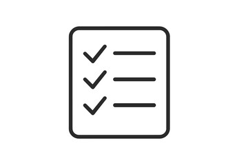 Poster - Vector icon representing a checklist with check marks indicating completed tasks or items