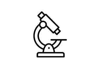 Poster - Microscope vector icon designed for educational and scientific themes in research and laboratory contexts