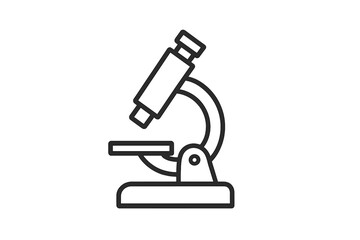 Poster - Vector icon of a microscope representing scientific research and laboratory activities in a modern educational setting