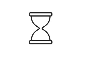 Fototapete - Vector icon representing an hourglass in a minimalist design suitable for various applications related to time management and productivity