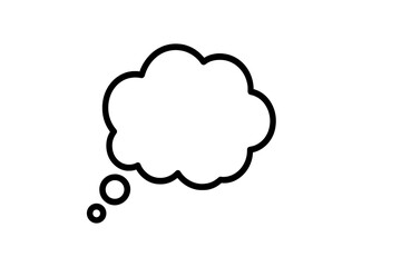 Aufkleber - Thought bubble vector icon representing ideas, creativity, and communication in minimalistic design