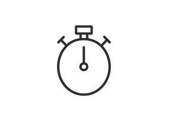 Poster - Stopwatch icon representing time measurement for sports, events, and timed activities in a clear vector style