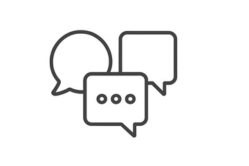 Aufkleber - Vector icon depicting multiple speech bubbles for communication and conversation design use in various applications