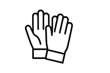 Poster - Vector icon of two hands showing open palms in a simplistic style suitable for various applications