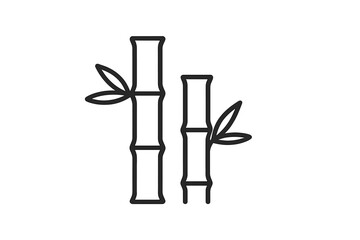 Poster - Bamboo vector icon representing nature and tranquility in a minimalist design for various creative projects